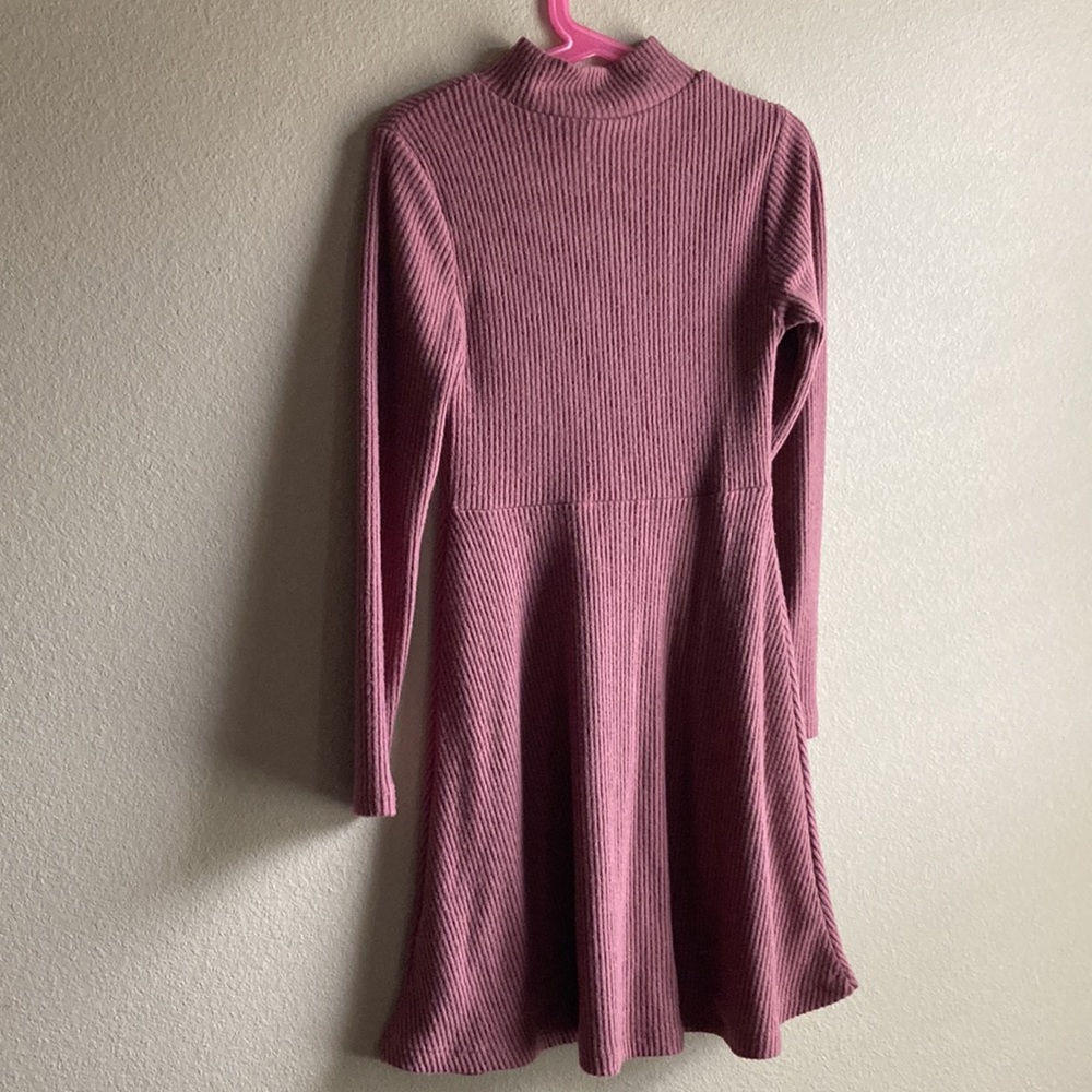 NWT Zara girl mock neck ribbed skater dress size 9 - Picture 3 of 3